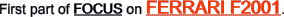 First part of FOCUS on