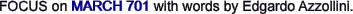 FOCUS on MARCH 701 with